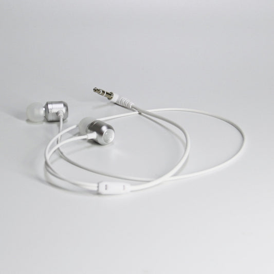 For Meta Quest 2 VR Glasses Ear-in Headset 3.5 Elbow Aluminum Earphones(White) - VR Accessories by buy2fix | Online Shopping UK | buy2fix