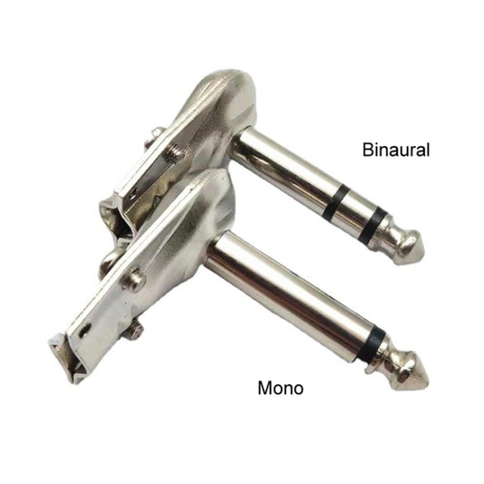 10pcs 6.35mm Right Angle Guitar Plug Audio Microphone Amplifier Connector, Specification: Binaural by buy2fix
