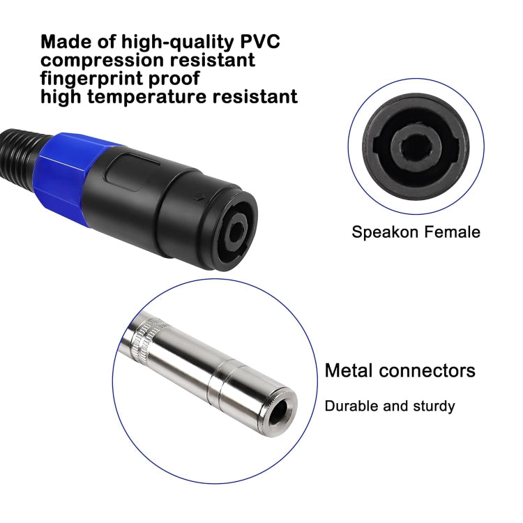 4 Core Ommus Female To 6.35mm Female Audio Cable(0.3m) - Microphone Audio Cable & Connector by buy2fix | Online Shopping UK | buy2fix