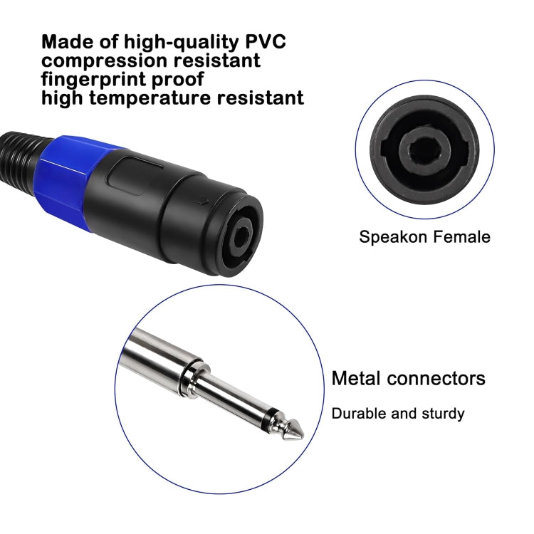 4 Core Ommus Female To 6.35mm Male Audio Cable(0.5m) - Microphone Audio Cable & Connector by buy2fix | Online Shopping UK | buy2fix