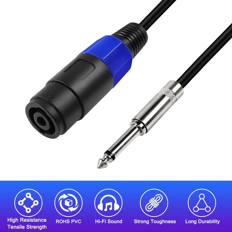 4 Core Ommus Female To 6.35mm Male Audio Cable(0.3m) - Microphone Audio Cable & Connector by buy2fix | Online Shopping UK | buy2fix