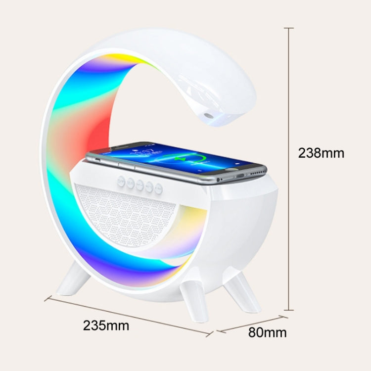 DH001 Smart Wireless Charging Ambient Light Bluetooth Speaker(White) - Desktop Speaker by buy2fix | Online Shopping UK | buy2fix
