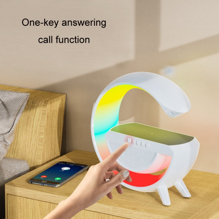DH001 Smart Wireless Charging Ambient Light Bluetooth Speaker(White) - Desktop Speaker by buy2fix | Online Shopping UK | buy2fix