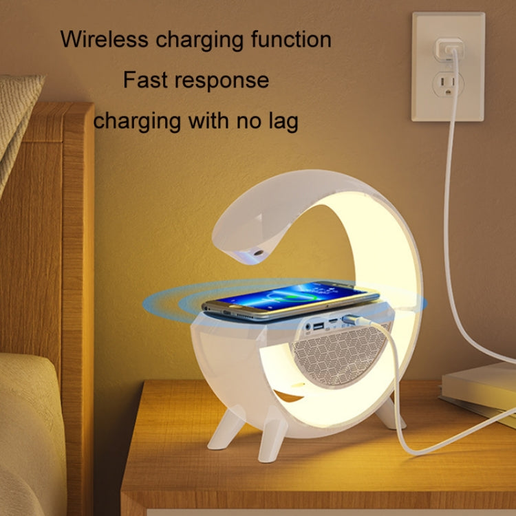 DH001 Smart Wireless Charging Ambient Light Bluetooth Speaker(White) - Desktop Speaker by buy2fix | Online Shopping UK | buy2fix