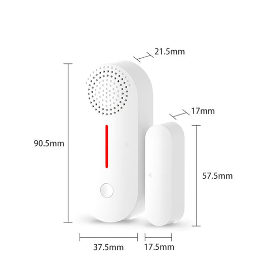 Tuya WiFi Sound And Light Door Magnetic Doors Windows Alarm Scene Linkage APP Reminder by buy2fix