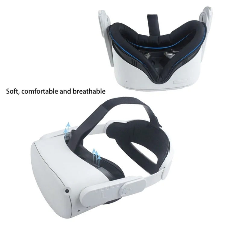 For Meta Quest 2 VR Headset Anti-sweat Eye Mask VR Facial Interface Bracket Cover(Black) - VR Accessories by buy2fix | Online Shopping UK | buy2fix