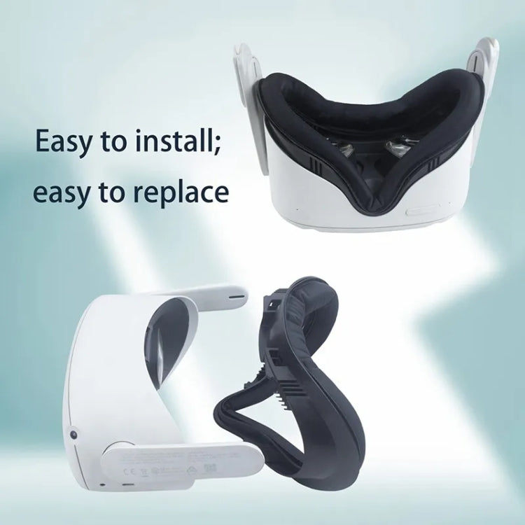 For Meta  Quest 2 VR Headset Anti-sweat Eye Mask VR Facial Interface Bracket Cover(Black) - VR Accessories by buy2fix | Online Shopping UK | buy2fix