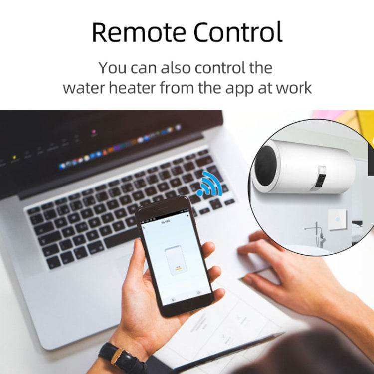 WIFI 20A Water Heater Switch White High Power Time Voice Control EU Plug - Smart Switch by buy2fix | Online Shopping UK | buy2fix
