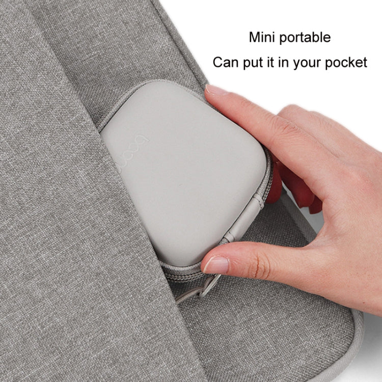 Baona BN-F001 Leather Digital Headphone Cable U Disk Storage Bag, Specification: Small Square Gray by Baona