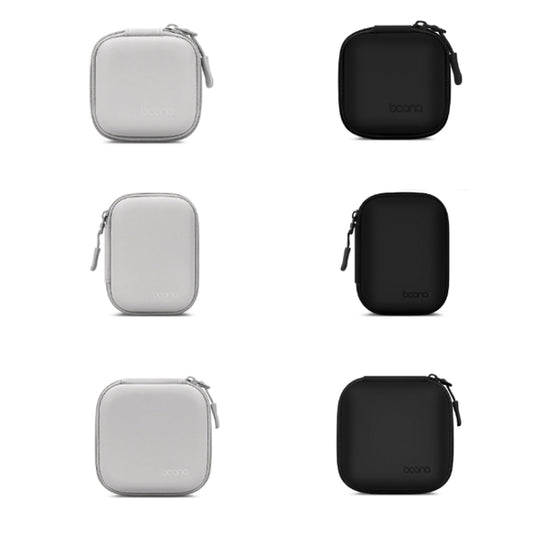 Baona BN-F017 Leather Digital Headphone Cable U Disk Storage Bag, Specification: Large Square Gray by Baona