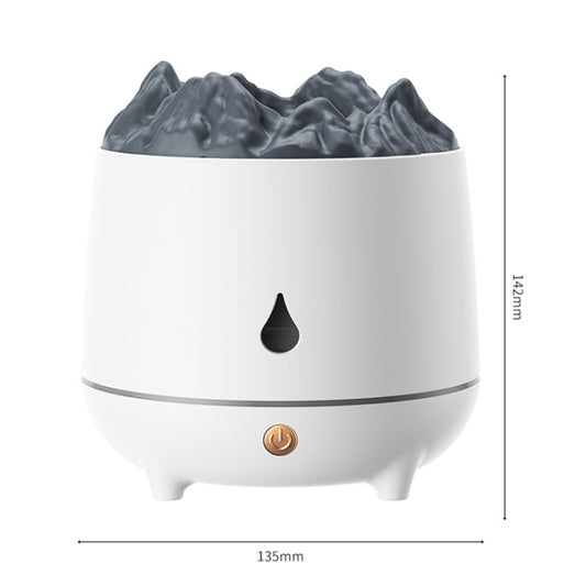 HS01 Simulation Flame Humidifier Home Aromatherapy Machine With Night Light(White) by buy2fix