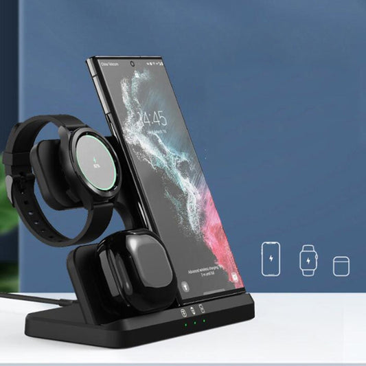 EDCS889 for Samsung Series 3 In 1 Mobile Phone Watch Earphone Wireless Charger(Black) by buy2fix