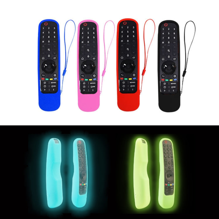 For LG MR21GA/MR21GC 2pcs Remote Control Silicone Case(Fluorescent Blue) - Remote Control Covers by buy2fix | Online Shopping UK | buy2fix