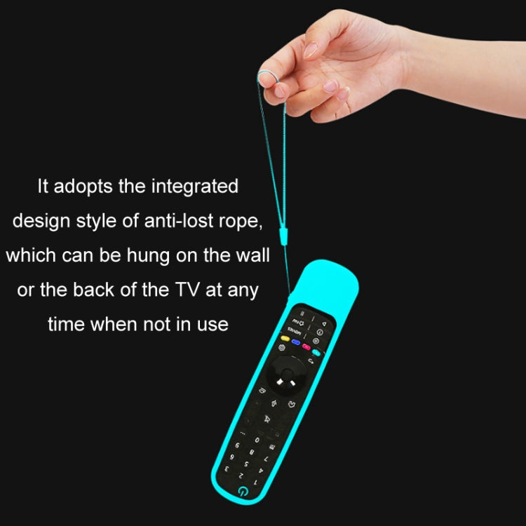 For LG MR21GA/MR21GC 2pcs Remote Control Silicone Case(Fluorescent Blue) - Remote Control Covers by buy2fix | Online Shopping UK | buy2fix