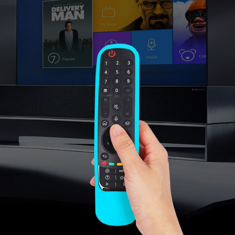 For LG MR21GA/MR21GC 2pcs Remote Control Silicone Case(Fluorescent Green) - Remote Control Covers by buy2fix | Online Shopping UK | buy2fix