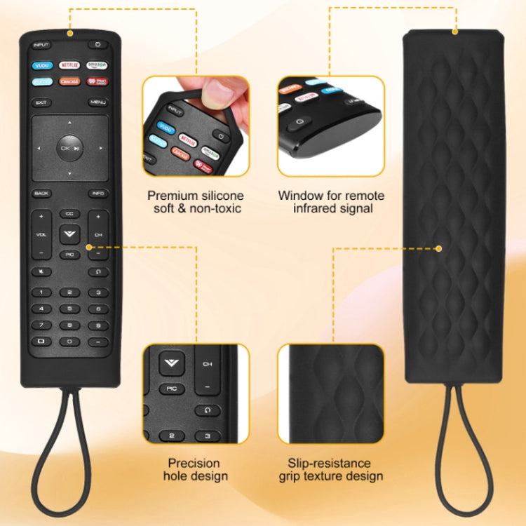 For Vizio XRT136/XRT140 2pcs Remote Control Silicone Case(Blue) - Remote Control Covers by buy2fix | Online Shopping UK | buy2fix