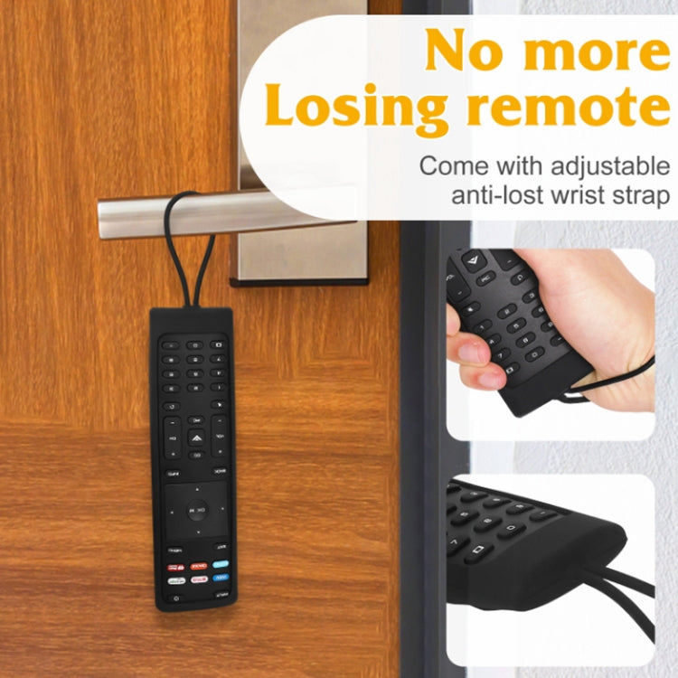 For Vizio XRT136/XRT140 2pcs Remote Control Silicone Case(Black) - Remote Control Covers by buy2fix | Online Shopping UK | buy2fix