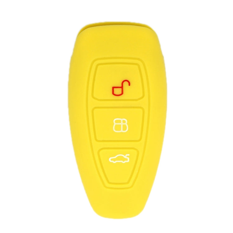 For Ford Focus/Mondeo 2pcs Folding Three-Button Key Protect Cover(Yellow) - Car Key Cases by buy2fix | Online Shopping UK | buy2fix
