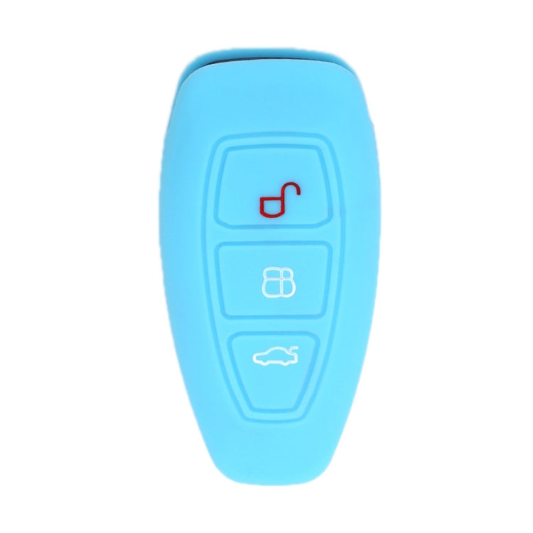 For Ford Focus/Mondeo 2pcs Folding Three-Button Key Protect Cover(Sky Blue) - Car Key Cases by buy2fix | Online Shopping UK | buy2fix