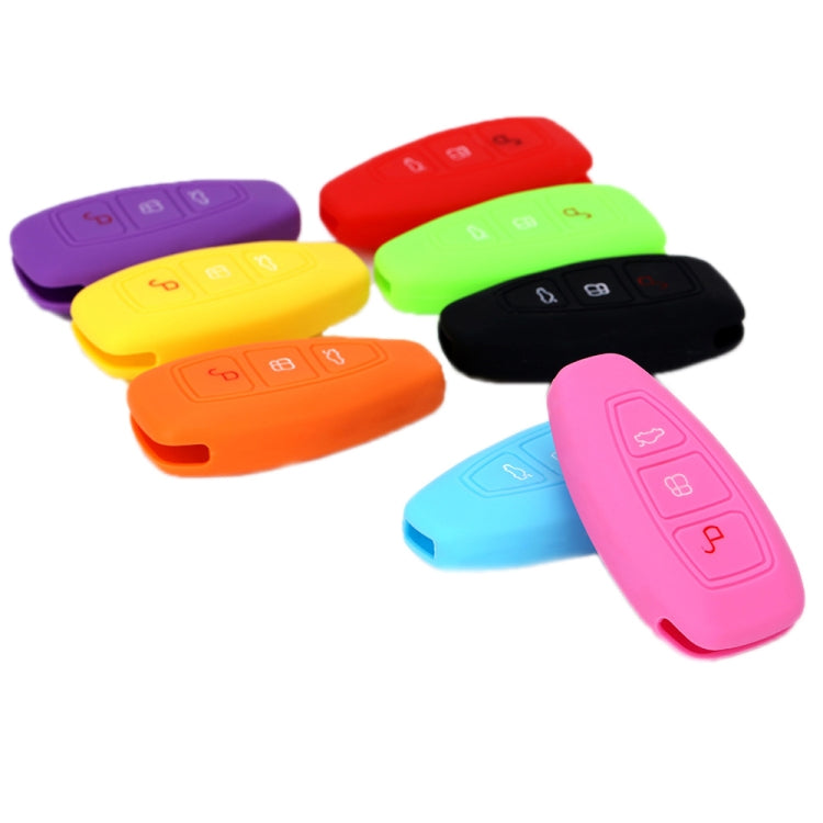 For Ford Focus/Mondeo 2pcs Folding Three-Button Key Protect Cover(Yellow) - Car Key Cases by buy2fix | Online Shopping UK | buy2fix