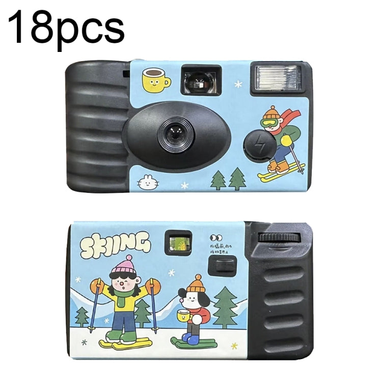 18pcs Sking Retro Film Camera Waterproof Cartoon Decorative Stickers without Camera - Children Cameras by buy2fix | Online Shopping UK | buy2fix