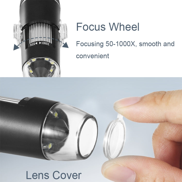 A8 50X-1000X USB Hose Stand Digital Microscope LED Light Handheld Portable Microscope - Digital Microscope by buy2fix | Online Shopping UK | buy2fix