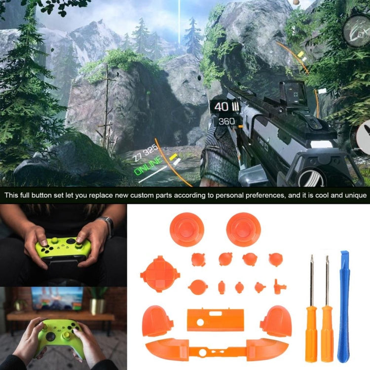For Xbox Series X Controller Thumbstick LB RB Bumpers Trigger Buttons With Screwdriver Accessories(Transparent) by buy2fix