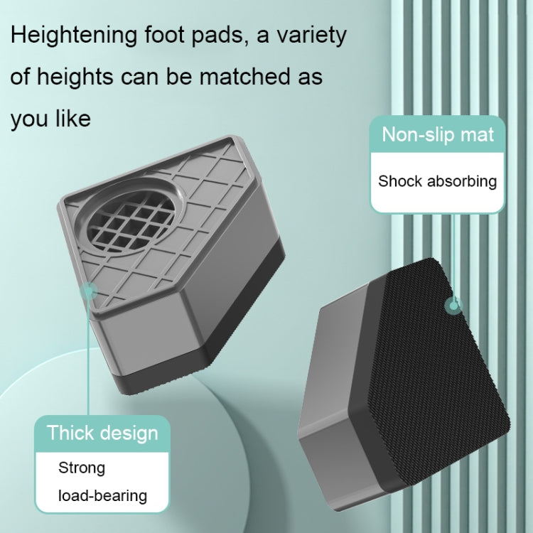 4pcs Single-layer BS-XYJJD Household Washing Machine Refrigerator Non-slip Shock-absorbing Floor Mat - Washing Machine Parts by buy2fix | Online Shopping UK | buy2fix