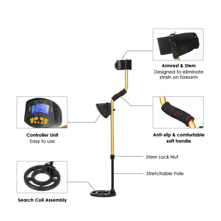 MD3010II High Sensitivity Underground Metal Detector - Metal Detector by buy2fix | Online Shopping UK | buy2fix