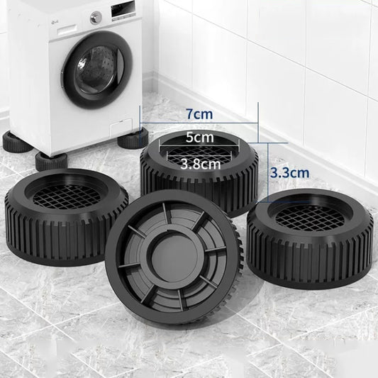 4pcs Single-layer JDY-H Washing Machine Shock-absorbing Floor Mat Furniture Non-slip Heightening Bracket by buy2fix
