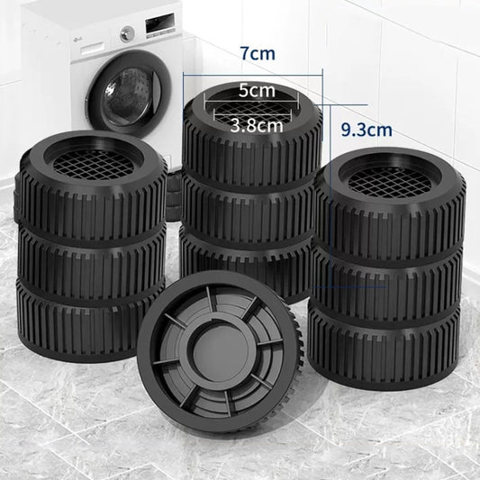 4pcs Three-layer JDY-H Washing Machine Shock-absorbing Floor Mat Furniture Non-slip Heightening Bracket by buy2fix