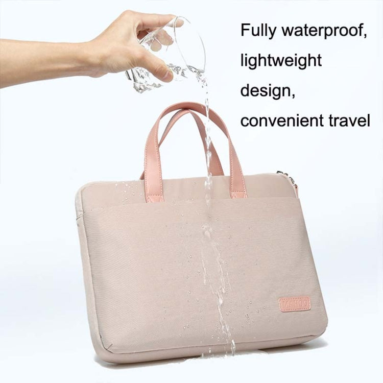 For MacBook 13.3-14 Inches MAHOO 10188 Ultra-Thin Hand Computer Bag Messenger Laptop Bag, Color: Gray+Gray PU Power Bag - by buy2fix | Online Shopping UK | buy2fix
