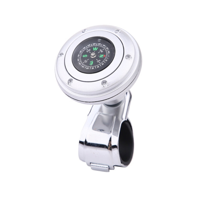 Car Steering Wheel Booster Ball Assist With Compass(A Model White) - Steering Wheel Accessories by buy2fix | Online Shopping UK | buy2fix