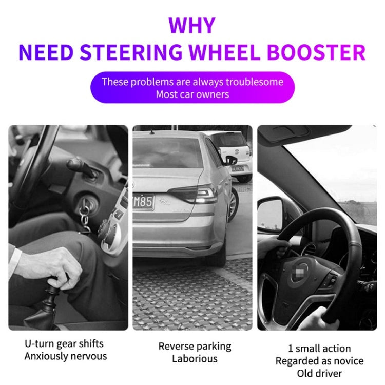 Car Steering Wheel Booster Ball Assist With Compass(A Model Black) - Steering Wheel Accessories by buy2fix | Online Shopping UK | buy2fix