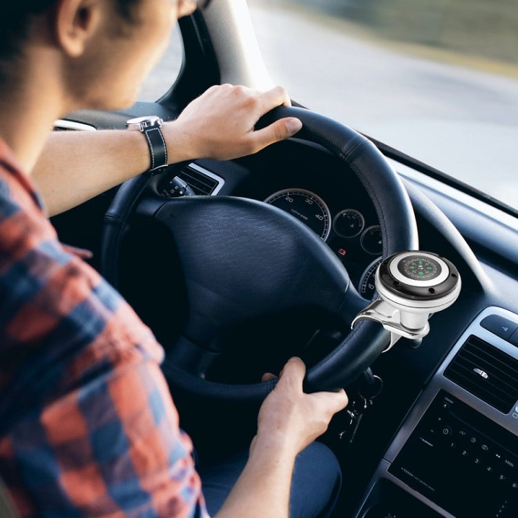 Car Steering Wheel Booster Ball Assist With Compass(B Model White) by buy2fix