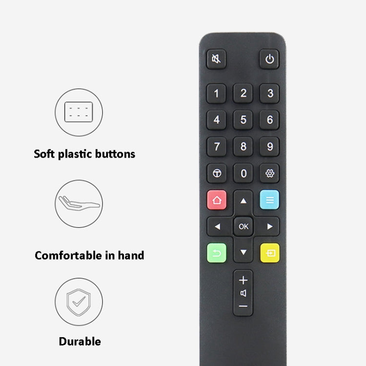 For TCL TV Remote Control ARC801L RC801LDCI1 49p3 55p3, Etc.(Black) - TV by buy2fix | Online Shopping UK | buy2fix