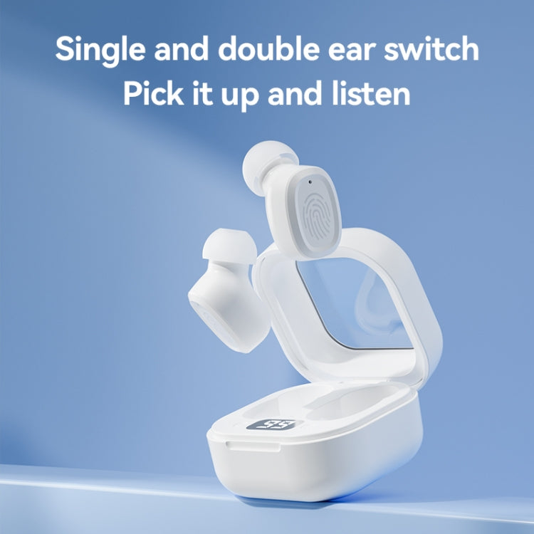 With Charging Bin Stereo Wireless Bluetooth Earphones, Style: BY17 White by buy2fix