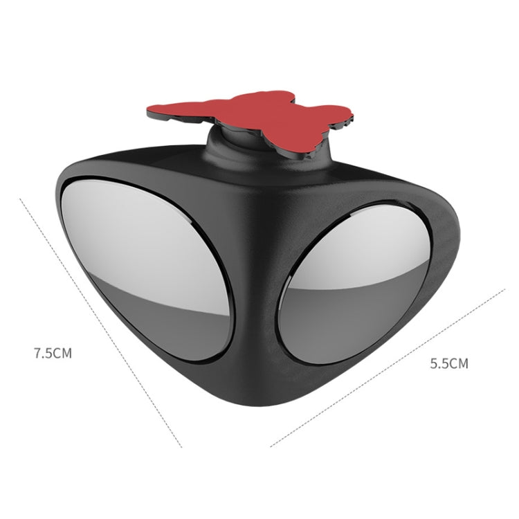 2 in 1 Car Blind Spot Mirror Reversing Parking Wide Angle Mirror 360 Degree Rotation Adjustable Convex Rear View Mirror(Black Left) - Convex Mirror & Accessories by buy2fix | Online Shopping UK | buy2fix