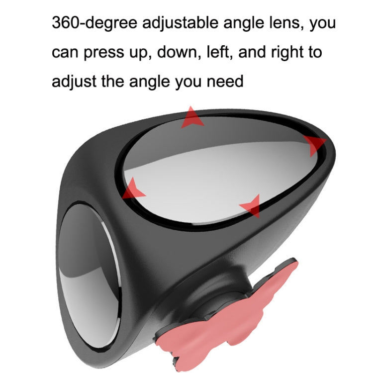 2 in 1 Car Blind Spot Mirror Reversing Parking Wide Angle Mirror 360 Degree Rotation Adjustable Convex Rear View Mirror(Black Left) - Convex Mirror & Accessories by buy2fix | Online Shopping UK | buy2fix