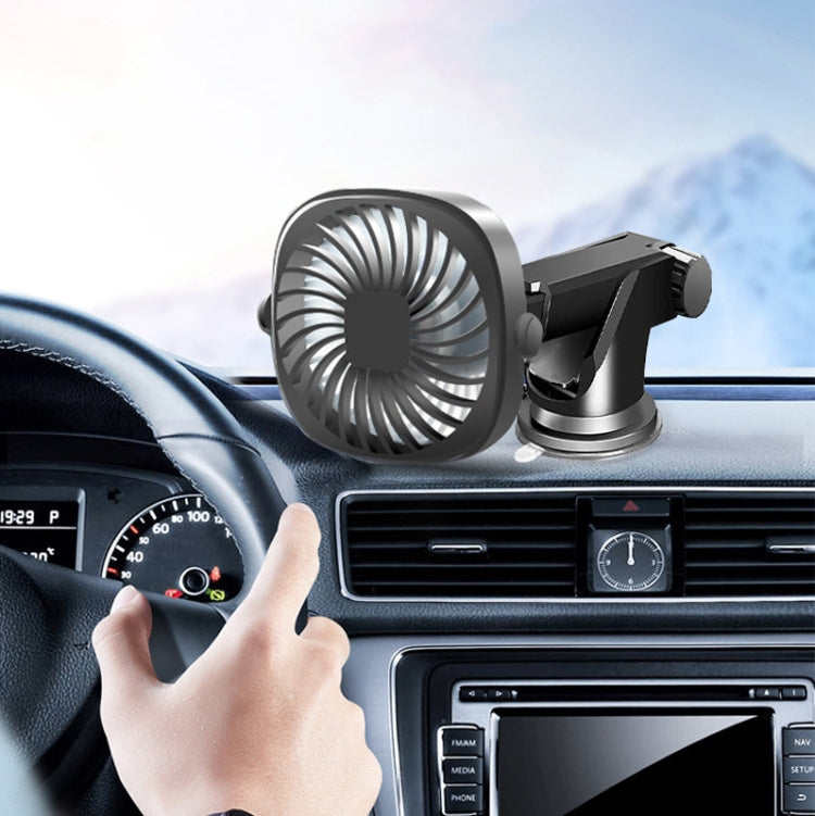 Car Suction Cup Fan Desktop Dormitory Office Kitchen Fan(Black) - Heating & Fans by buy2fix | Online Shopping UK | buy2fix