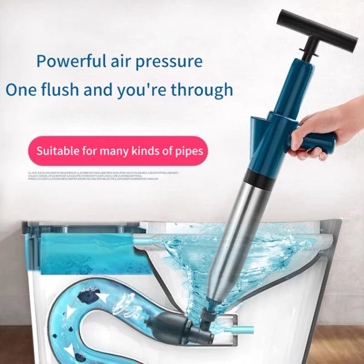 Toilet Pipe Dredger Toilet Sewer Floor Drain Clogged Household High Pressure Pneumatic Tool(Gray) - Handheld Cleaner & Mops by buy2fix | Online Shopping UK | buy2fix