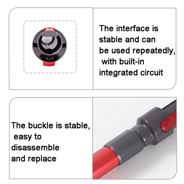 For Dyson V7 V8 V10 V11 V15 Vacuum Cleaner Telescopic Rod Metal Extension Tube(Red) - For Dyson Accessories by buy2fix | Online Shopping UK | buy2fix