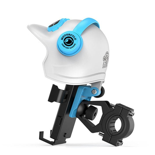 Small Helmet Sunscreen Phone Stand Bracket Motorcycle Mobile Phone Holder,Spec: Handlebar White by buy2fix