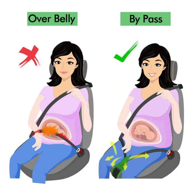 Pregnant Car Seat Belt Anti Stranglehold Belly Protection Fetal Regulator(Black) - Seat Belts & Padding by buy2fix | Online Shopping UK | buy2fix