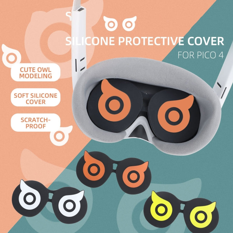For PICO 4 Hifylux PC-ZF23 Owl Lens Protector Dust Scratch VR Glasses Silicone Case(White) - VR Accessories by buy2fix | Online Shopping UK | buy2fix