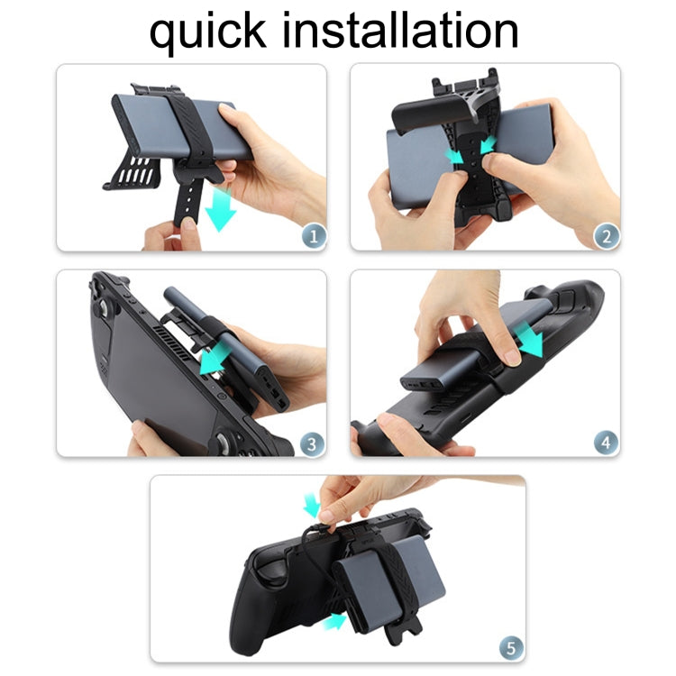 Hifylux ST-BF27 For Steam Deck Game Console Charging Treasure Base Mobile Power Desktop Bracket(Black) by buy2fix