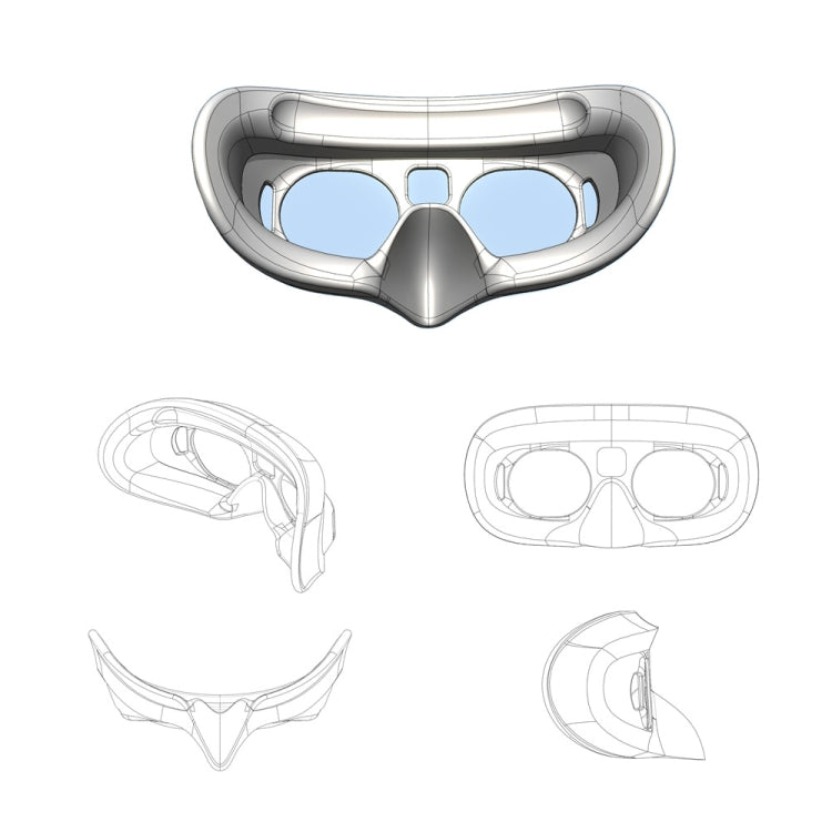 For DJI Goggles 2 Foam Padding Sponge Eye Pad Mask Black - Other Accessories by buy2fix | Online Shopping UK | buy2fix