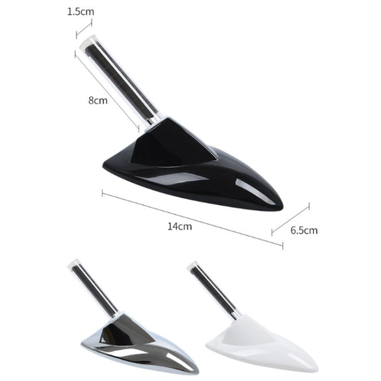 Car Solar Shark Fin With Antenna LED Warning Light, Specification: Silver by buy2fix