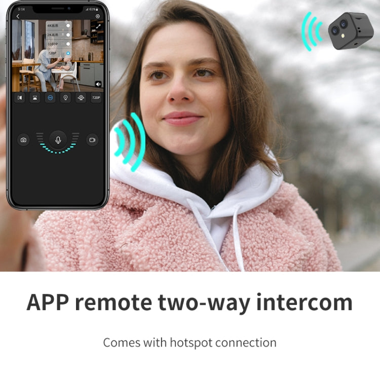 D3 HD 4K Dual Lens Wifi Camera Mobile Phone Wireless Remote Two Way Intercourse Monitoring Camera - Mini Camera by buy2fix | Online Shopping UK | buy2fix