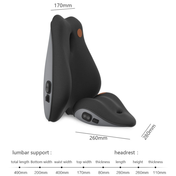 SR-21 Car Lumbar Cushion Headrest Seat Memory Foam Accessories, Style: Ordinary Lumbar Support (Black) - Seat Accessories by buy2fix | Online Shopping UK | buy2fix